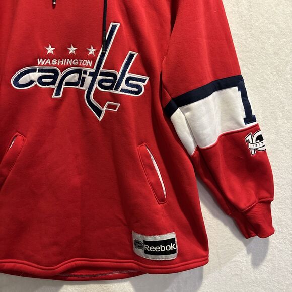 Washington Capitals Backstrom #19 Old Time Hockey Hoodie Jersey Men's Size Large - Picture 5 of 15